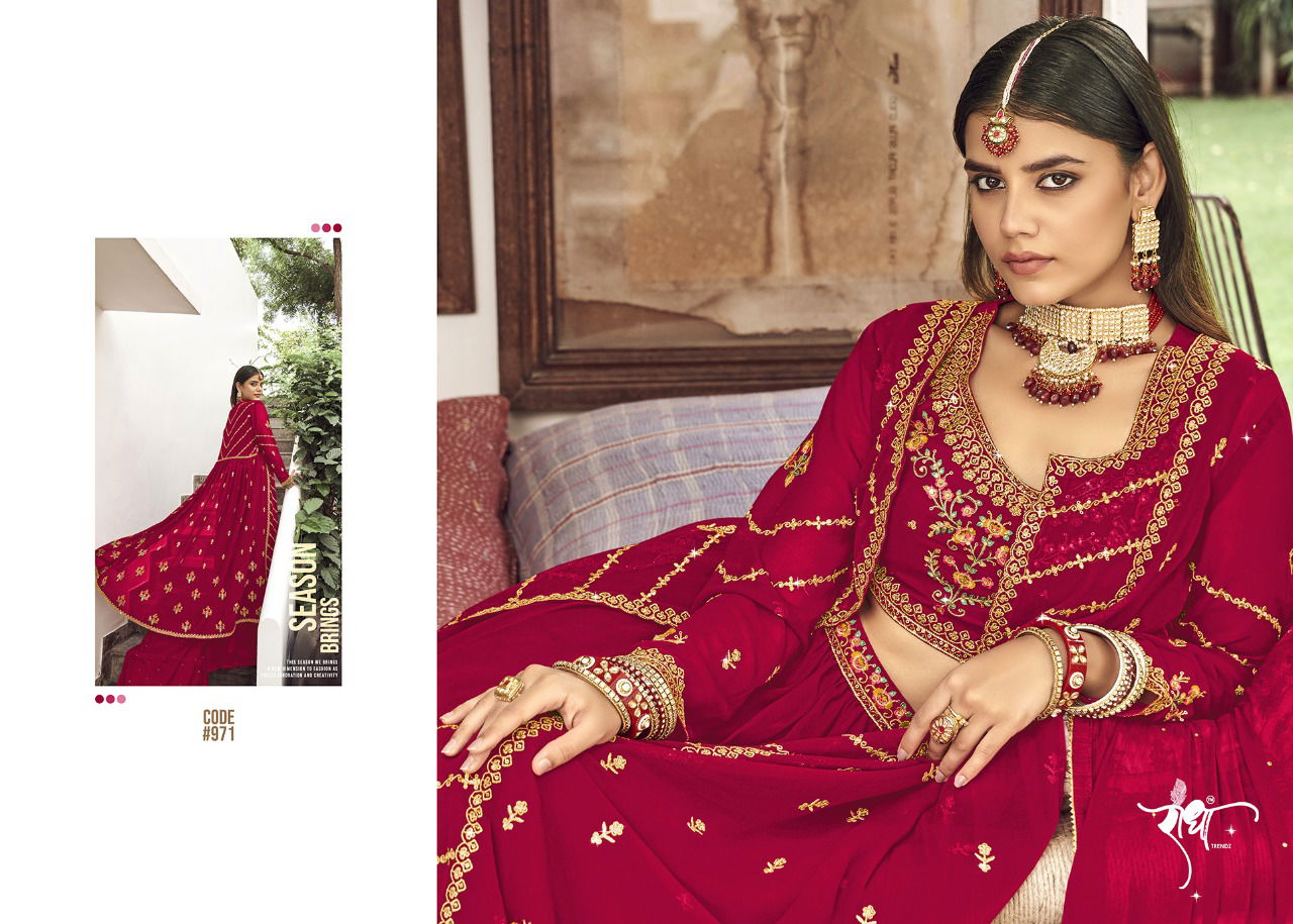 Rass Leela Heavy Wedding Wear Wholesale Georgette Designer Salwar Suits